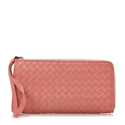 Bottega Veneta Nappa Intrecciato Half Zip Around Wallet Pompei 1 of 12