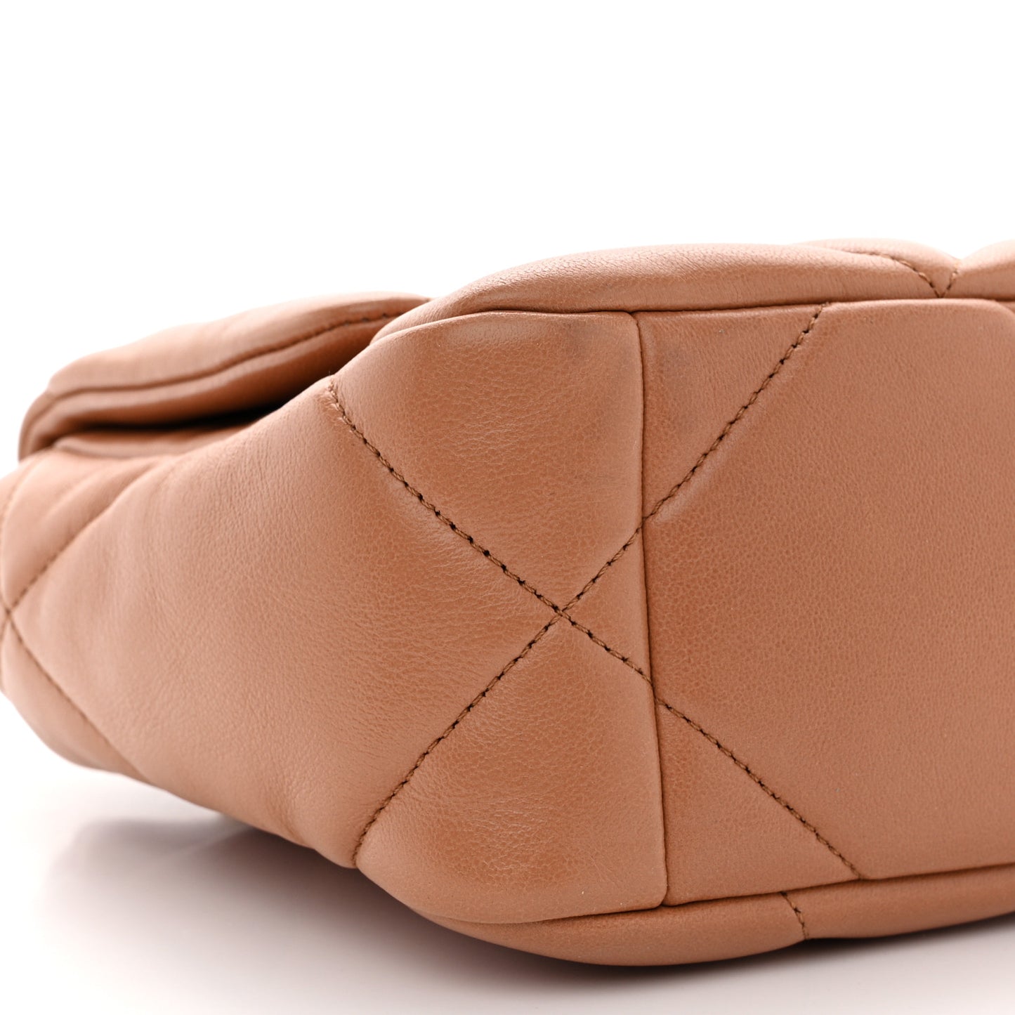 Lambskin Quilted Medium Chanel 19 Flap Brown