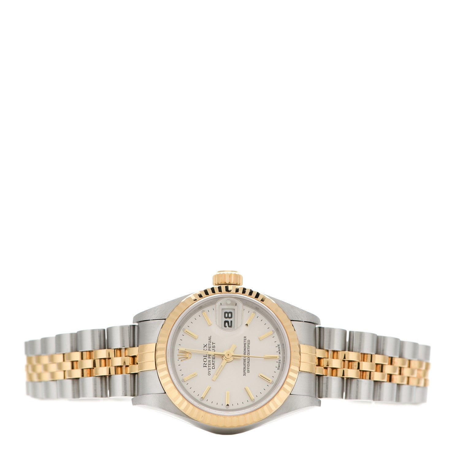Rolex Stainless Steel 18K Yellow Gold 26mm Oyster Perpetual Datejust Watch Silver 79173 2 of 4