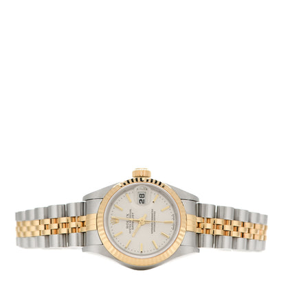 Rolex Stainless Steel 18K Yellow Gold 26mm Oyster Perpetual Datejust Watch Silver 79173 2 of 4