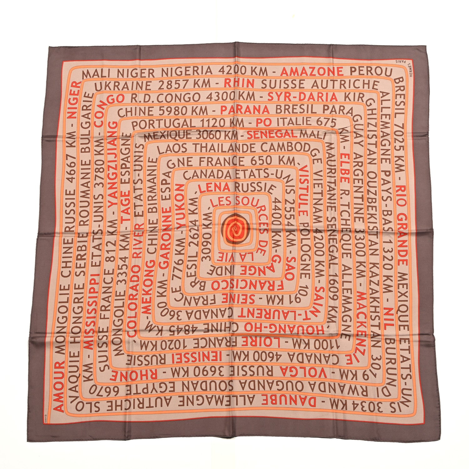 Hermes Silk Les Sources De La Vie Scarf 90 1 of 4