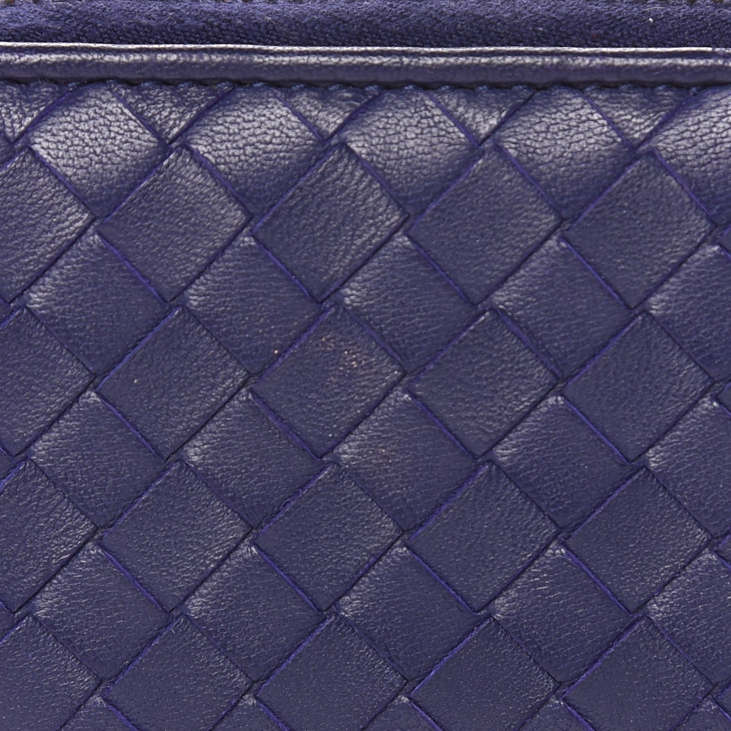 Nappa Intrecciato Zip Around Coin Purse Anemone