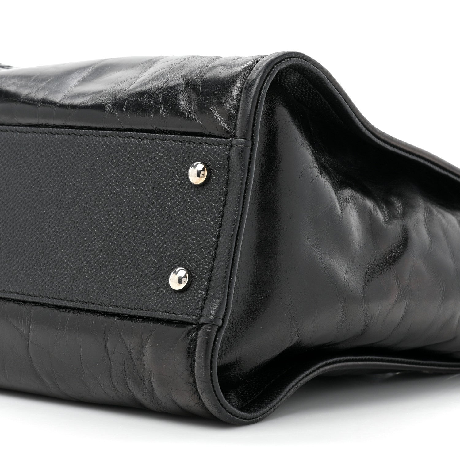 Chanel Glazed Calfskin Small Deauville Tote Black 8 of 12