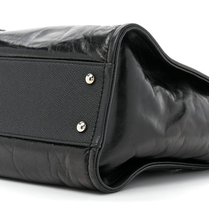 Chanel Glazed Calfskin Small Deauville Tote Black 8 of 12