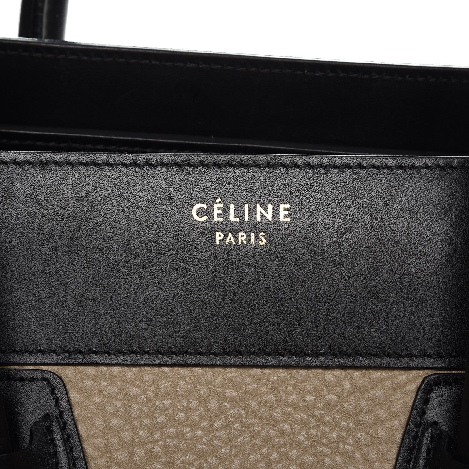 Celine Bullhide Calfskin Suede Mini Tri-Color Luggage Beige 6 of 10