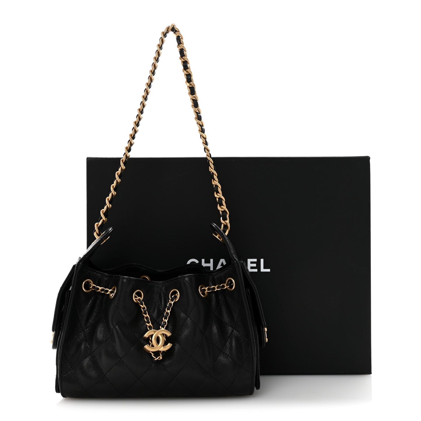 Caviar Quilted Mini Chanel 25 Handbag Black