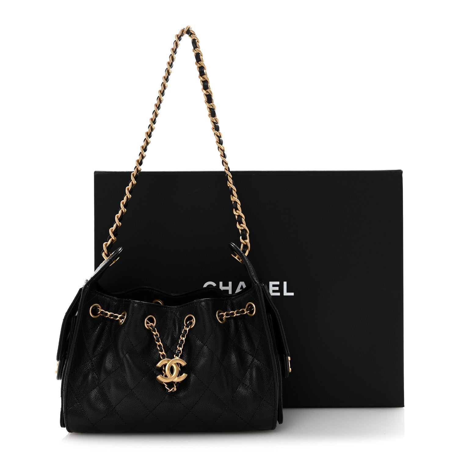 Chanel Caviar Quilted Mini Chanel 25 Handbag Black 11 of 11