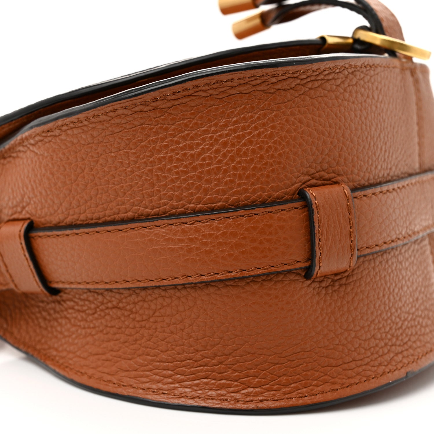 Chloe Grained Calfskin Small Marcie Saddle Bag Tan 9 of 14