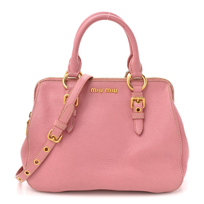 Miu Miu Goatskin Madras Bauletto Peonia 1 of 18