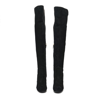 Louis Vuitton Suede Skyline Thigh High Boots 38 Black 2 of 6