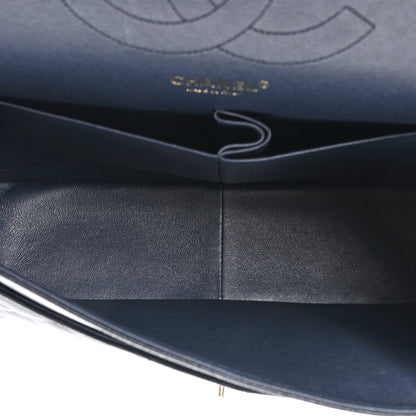 Chanel Caviar Quilted Jumbo Double Flap Navy 5 of 14