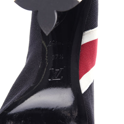 Louis Vuitton Stretch Fabric Silhouette Stripe Ankle Boots 37.5 Black 6 of 7