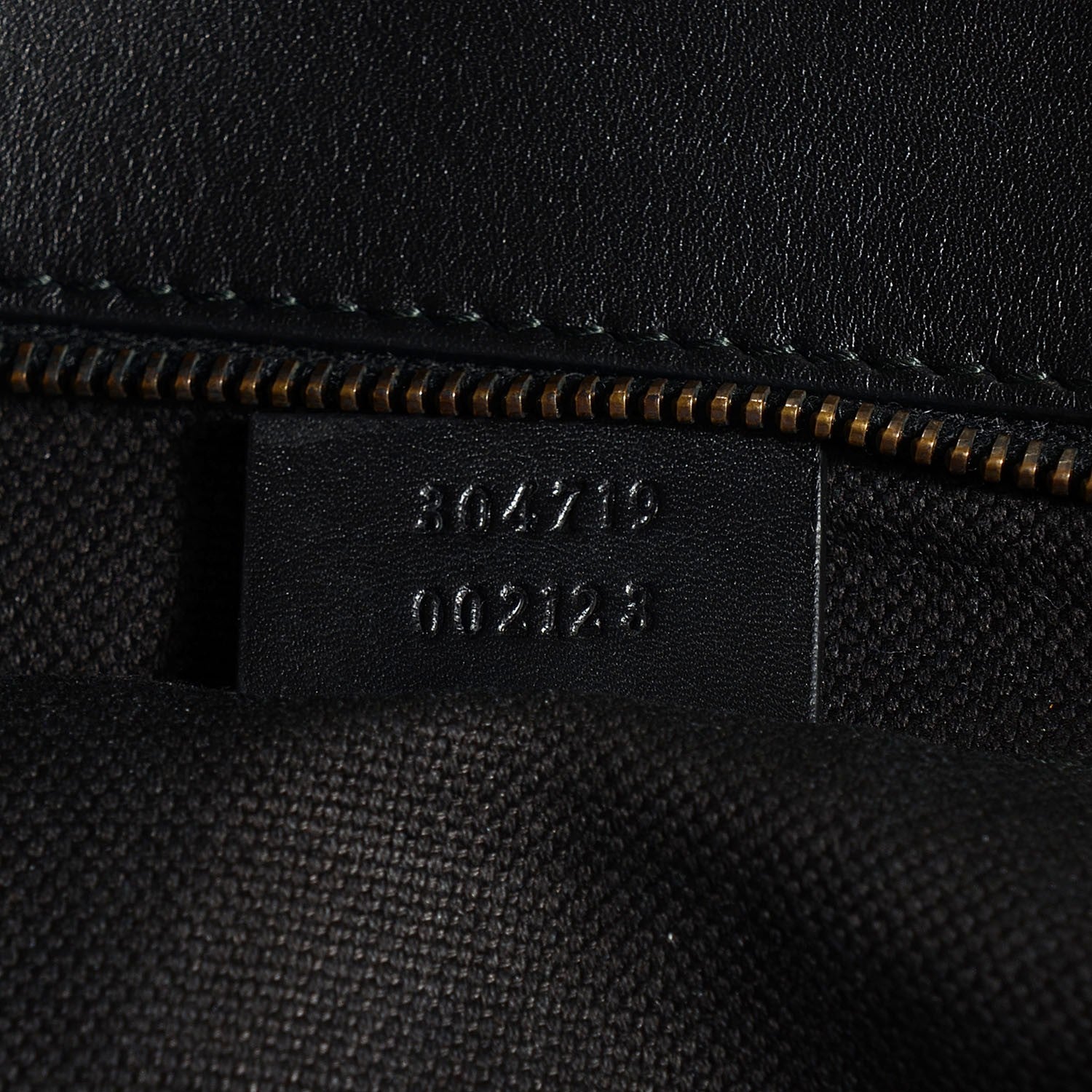 Gucci Leather Brocade Soft Stirrup Clutch Black 7 of 7