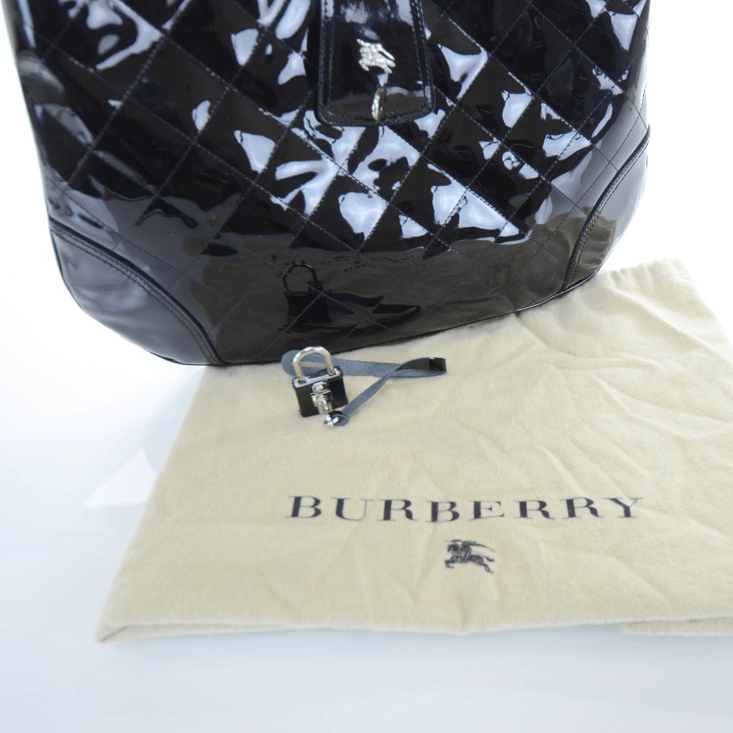 Patent Quilted Brook Hobo Black