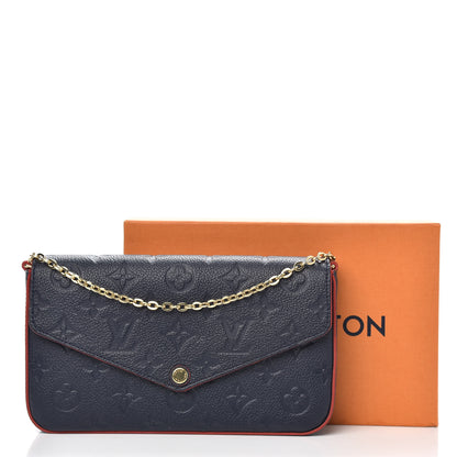 Louis Vuitton Empreinte Pochette Felicie Chain Wallet Marine Rouge 11 of 11