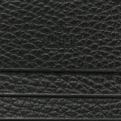 Gucci Pebbled Calfskin GG Marmont Card Case Black 6 of 6