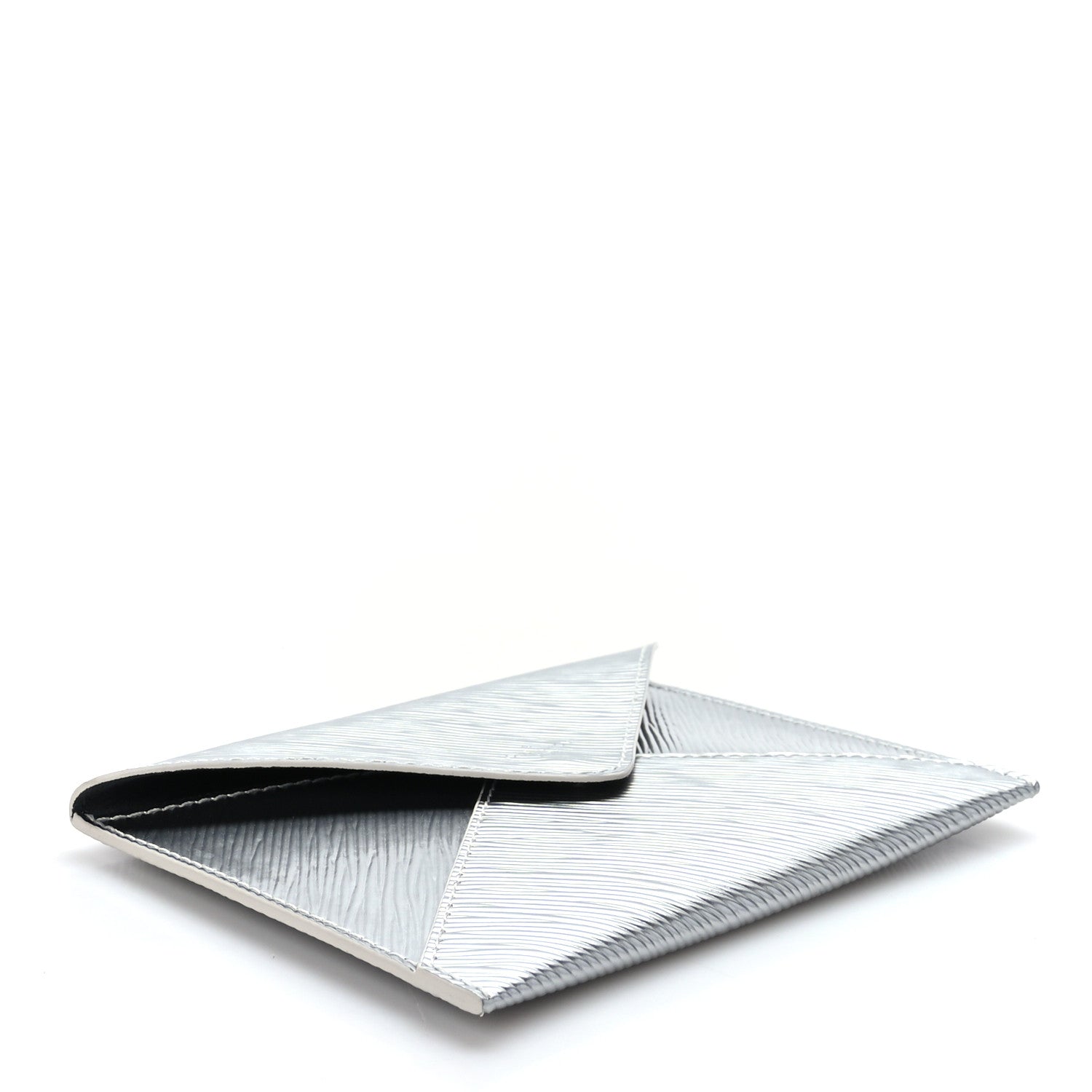 Louis Vuitton Metallic Epi Invitation Envelope Clutch Silver 4 of 6