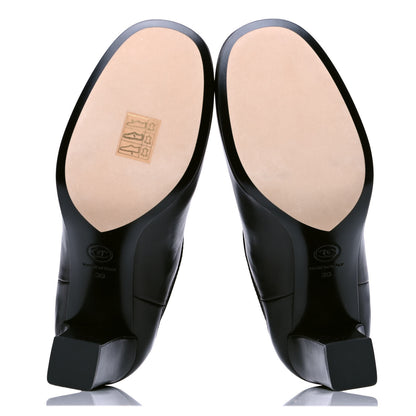 Chanel Calfskin CC Turnlock Ankle Boots 39 Black 4 of 5