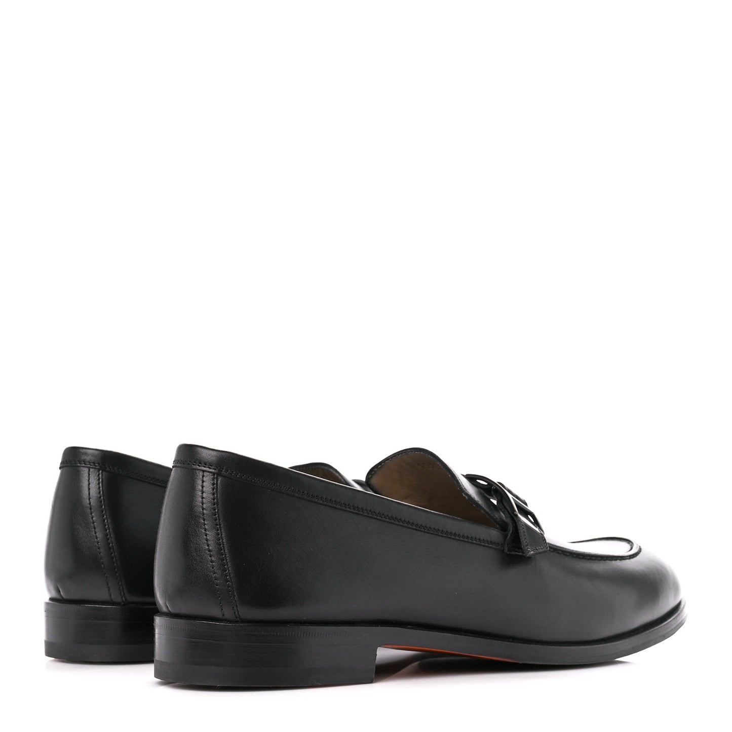 Calfskin Shiny Alligator Mens Monterey Loafers 42 Black