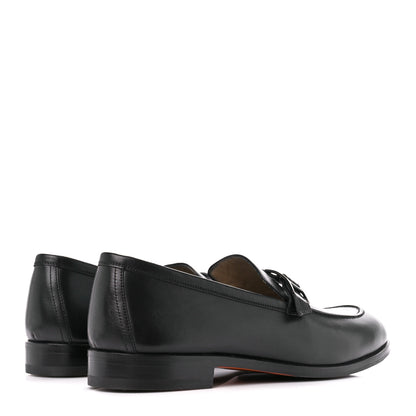 Hermes Calfskin Shiny Alligator Mens Monterey Loafers 42 Black 4 of 8