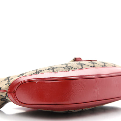 Gucci Monogram Jackie O Hobo Beige Blue Red 8 of 10