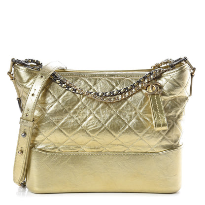 Chanel Metallic Aged Calfskin Quilted Medium Gabrielle Gold 1 of 10