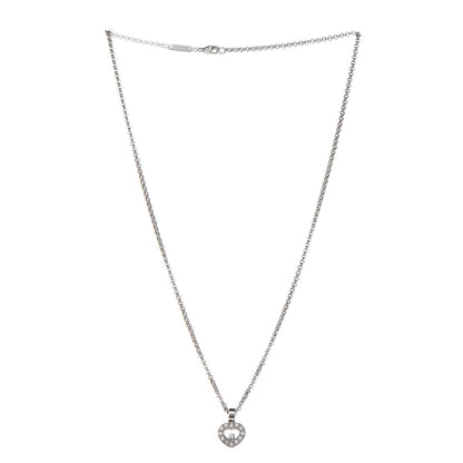 Chopard 18K White Gold Happy Diamonds Heart Necklace 3 of 8