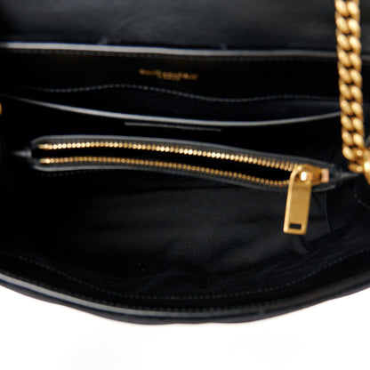 Saint Laurent Velvet Y Quilted Monogram Small Loulou Chain Satchel Black 4 of 10