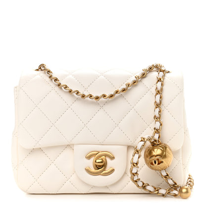 Chanel Lambskin Quilted Mini Pearl Crush Flap White 1 of 9