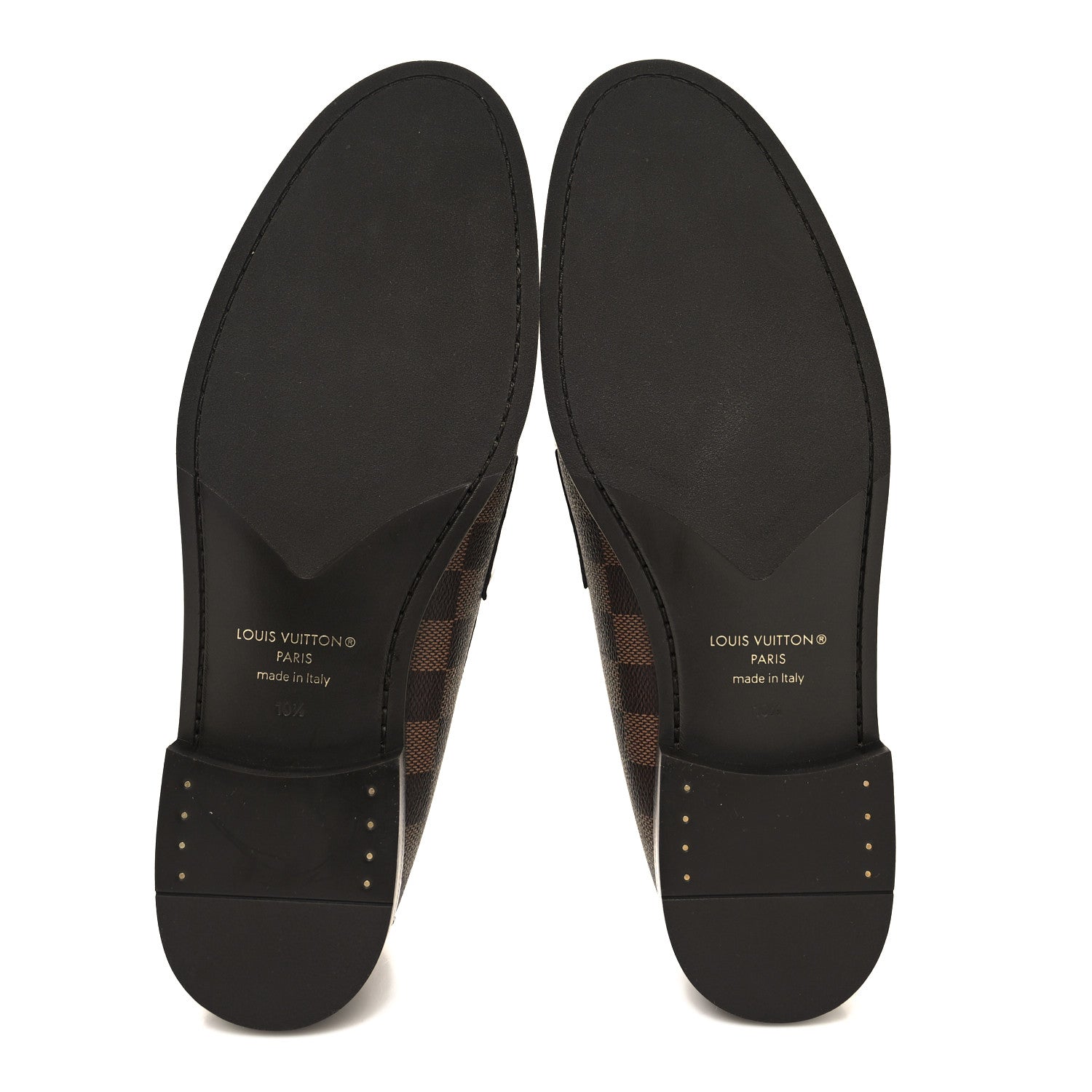 Louis Vuitton Damier Ebene Calfskin Mens Major Loafers 10.5 5 of 8