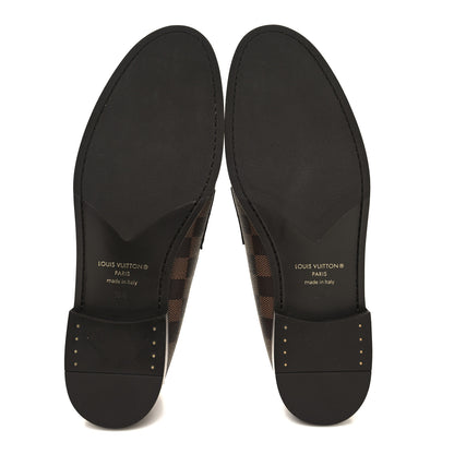 Louis Vuitton Damier Ebene Calfskin Mens Major Loafers 10.5 5 of 8