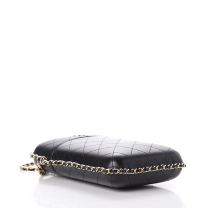 Chanel Lambskin Quilted Chain Around Phone Holder Black 4 of 7