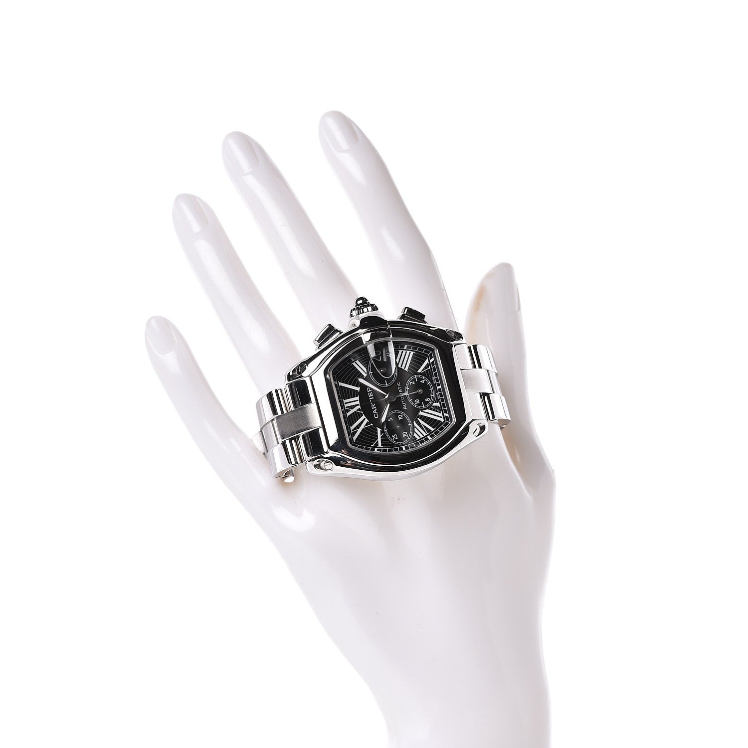 Cartier Stainless Steel 42mm Roadster Chronograph Automatic Watch Black 2 of 7