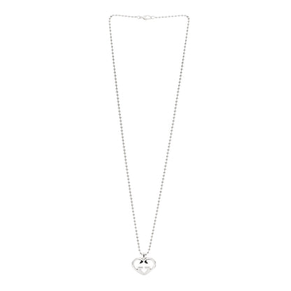 Gucci Sterling Silver Britt Heart Pendant Necklace 3 of 5