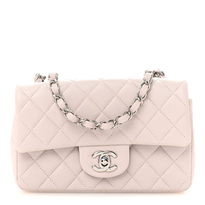 Chanel Lambskin Quilted Mini Rectangular Flap Light Purple 1 of 12