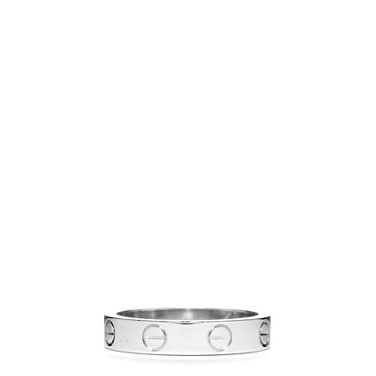 Cartier 18K White Gold 3.5mm LOVE Wedding Band Ring 49 4.75 3 of 4