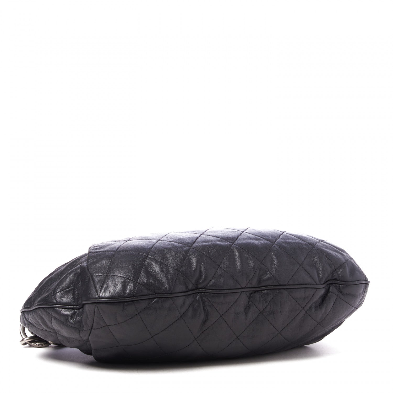 Chanel Calfskin Coco Pleats Hobo Black 3 of 9