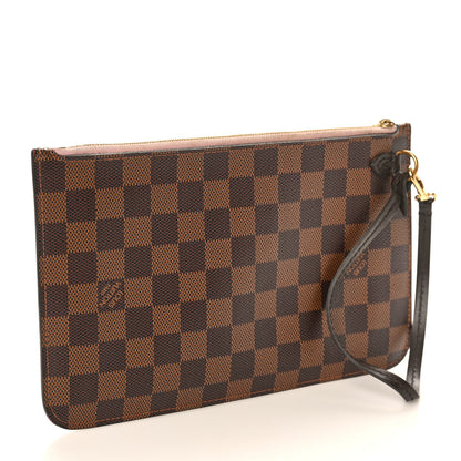 Louis Vuitton Damier Ebene Neverfull MM GM Pochette Rose Ballerine 3 of 9