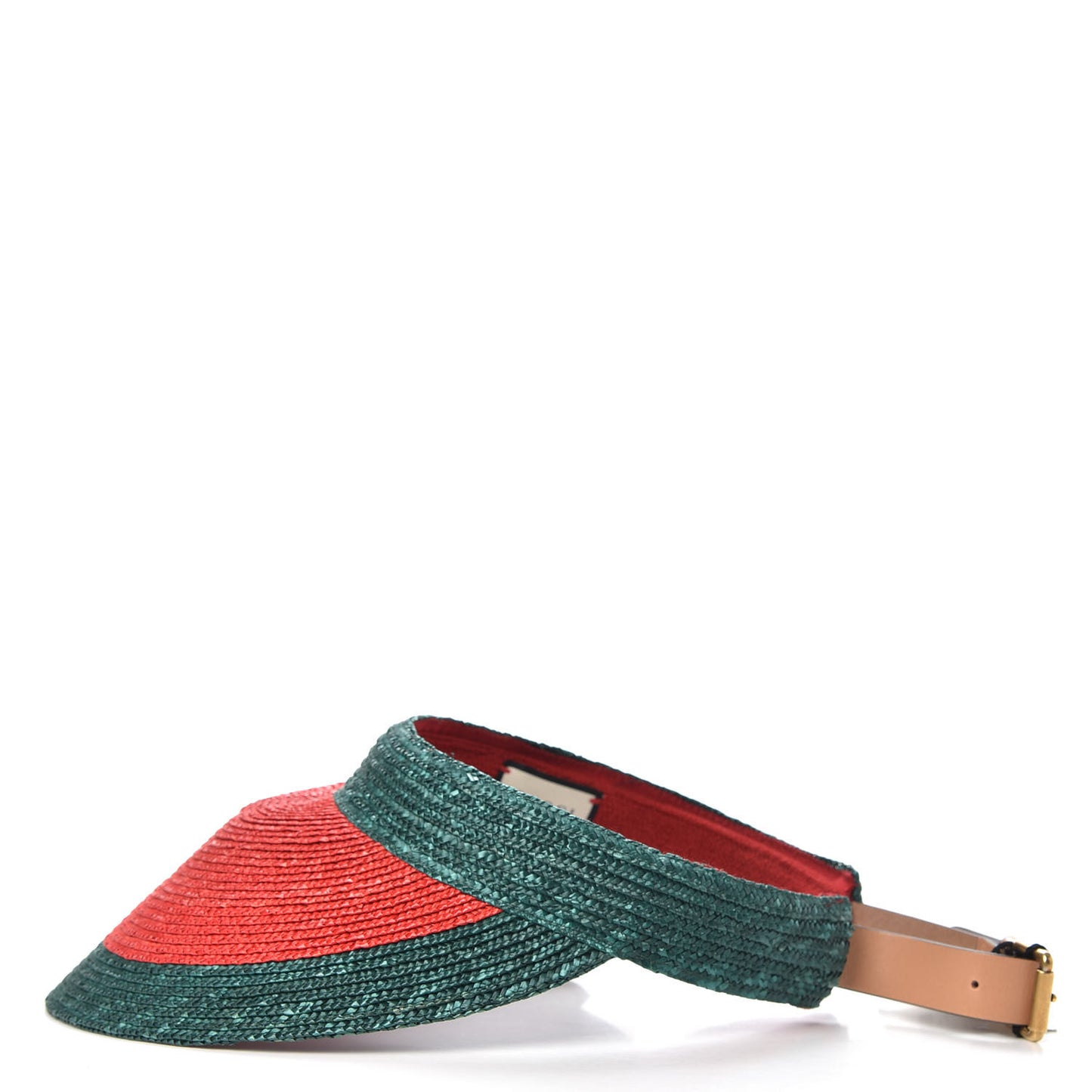 Raffia Web Visor L Green Red