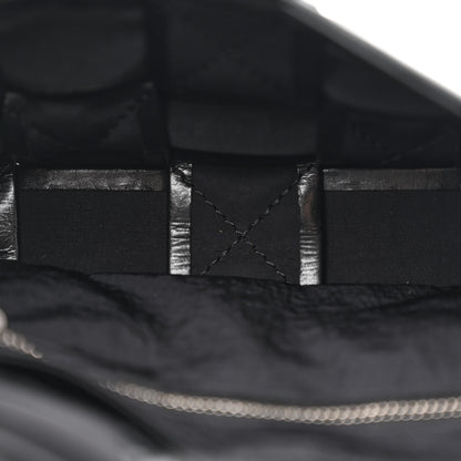 Bottega Veneta Paper Calfskin Maxi Intreccio Cassette Crossbody Bag Black 5 of 12