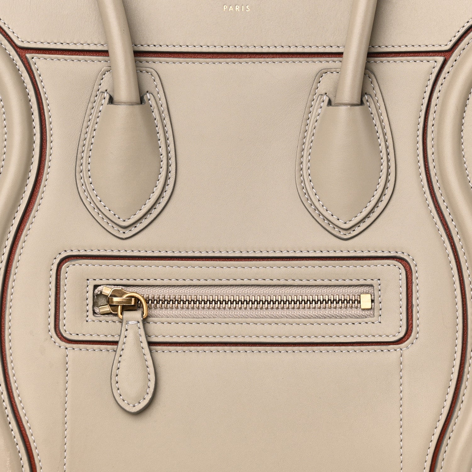 Celine Smooth Calfskin Interstice Micro Luggage Quartz 7 of 10