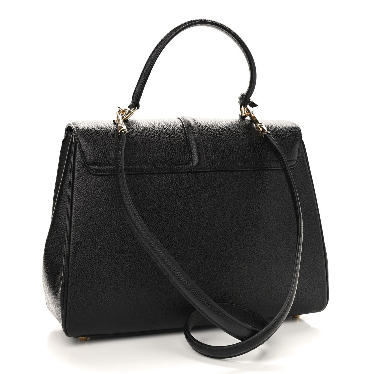 Grained Calfskin Classique 16 Top Handle Bag Black