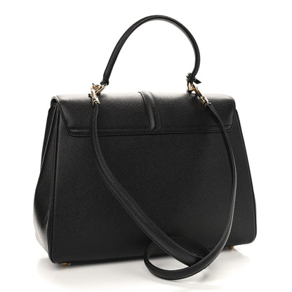 Celine Grained Calfskin Classique 16 Top Handle Bag Black 2 of 9