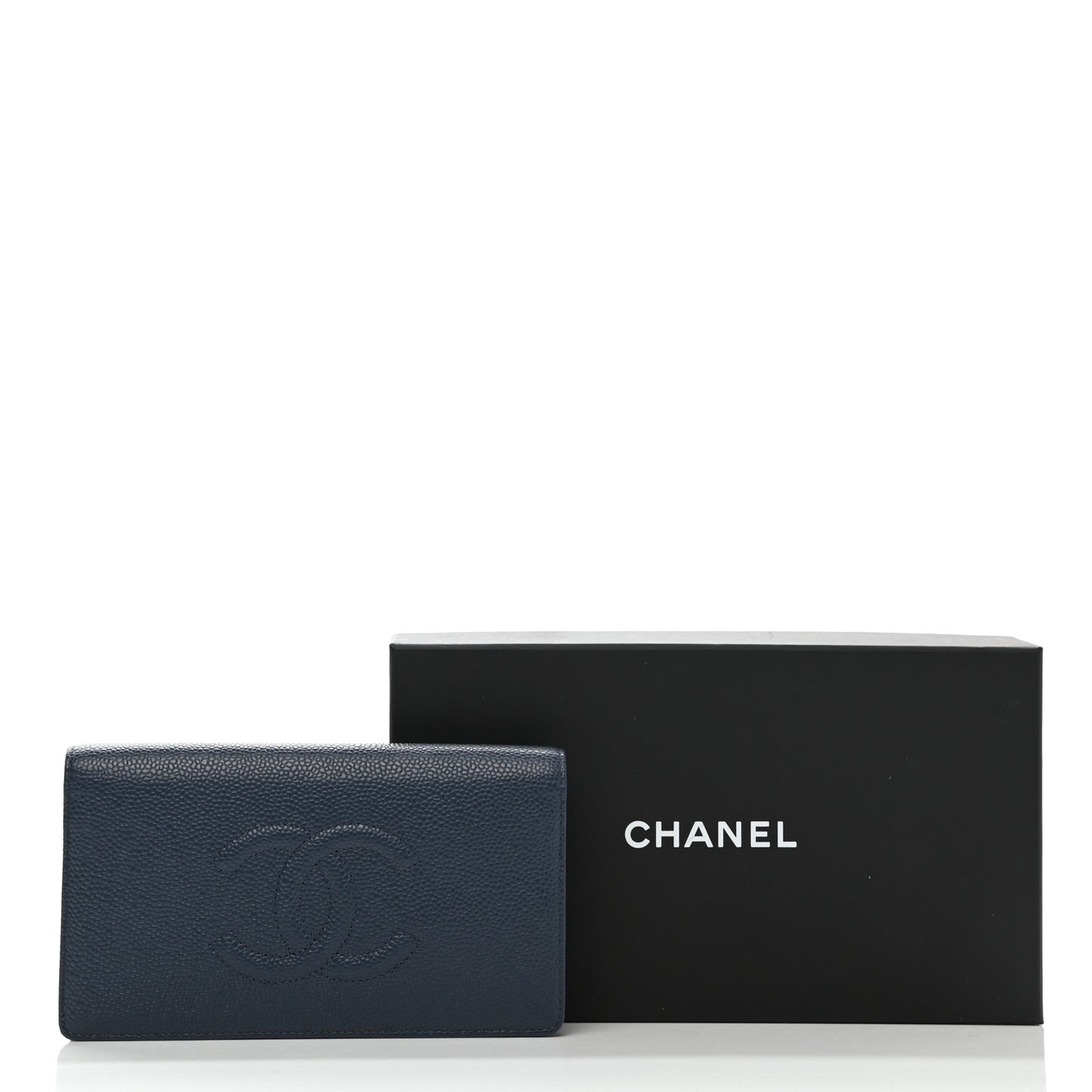 Caviar Timeless CC Yen Wallet Dark Blue