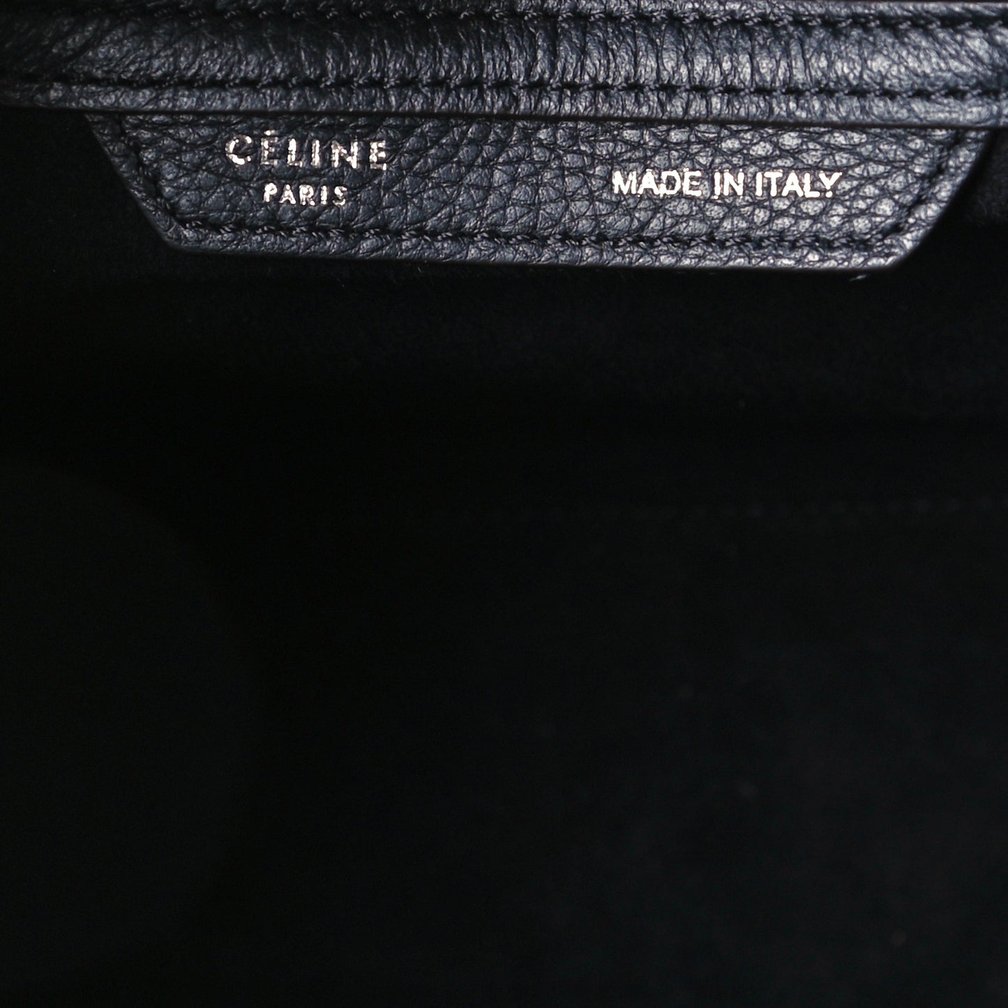 Drummed Calfskin Micro Luggage Black