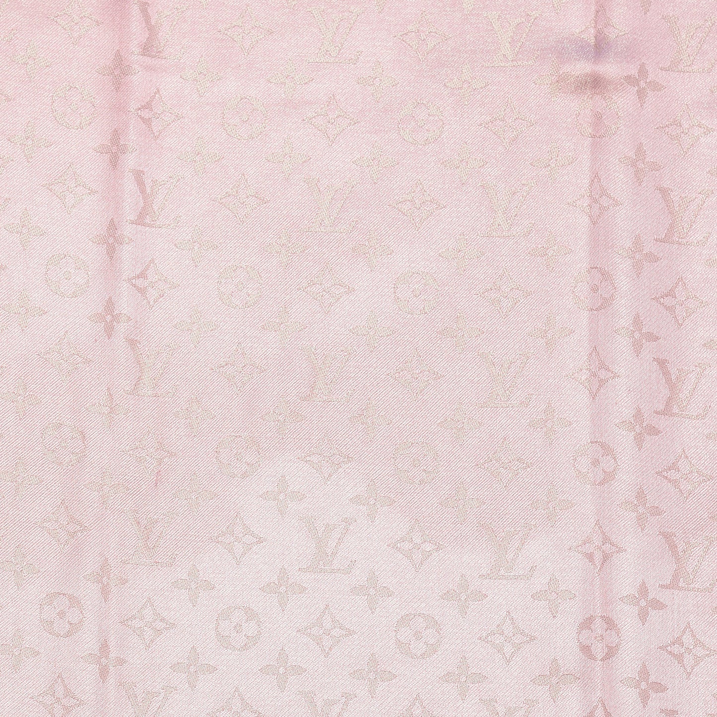 Silk Wool Monogram Shine Shawl Rose