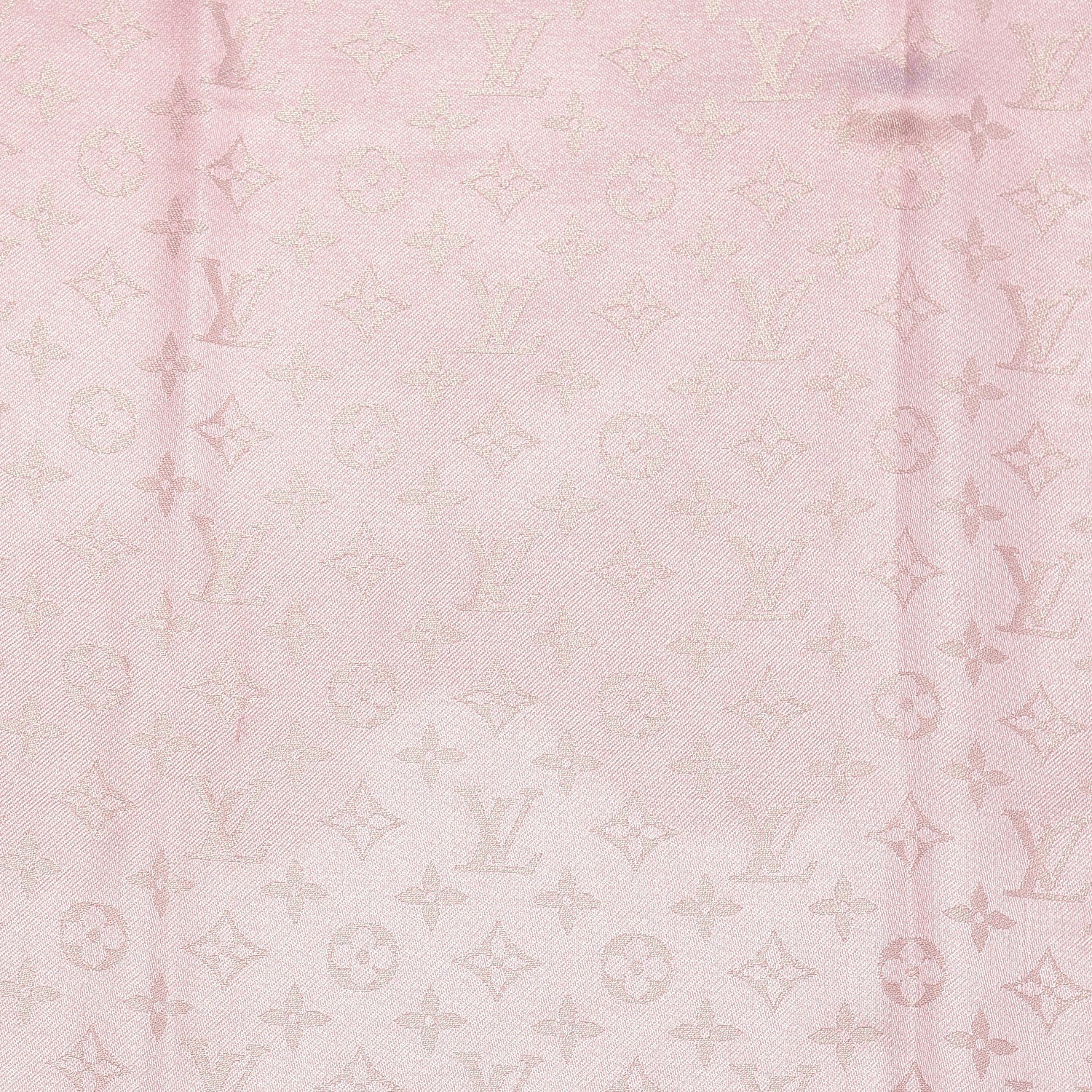 Louis Vuitton Silk Wool Monogram Shine Shawl Rose 4 of 6