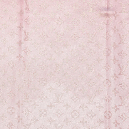 Louis Vuitton Silk Wool Monogram Shine Shawl Rose 4 of 6