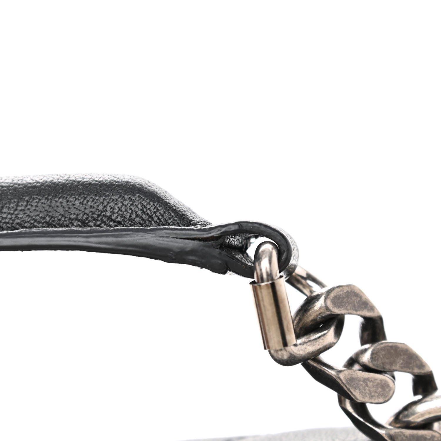 Saint Laurent Sheepskin Matelasse Chevron Monogram Large College Satchel Black 9 of 9