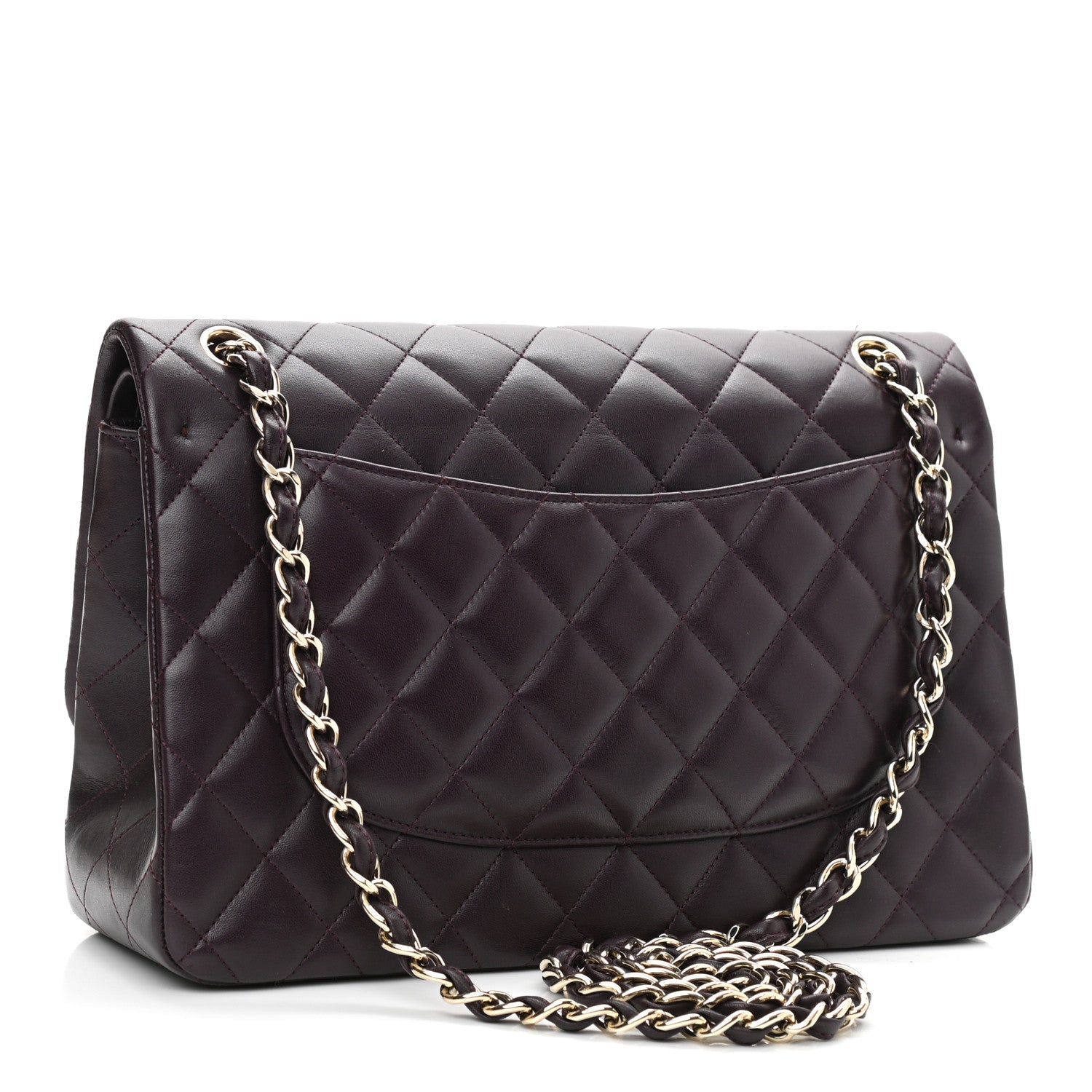 Chanel Lambskin Quilted Jumbo Double Flap Purple 3 of 12